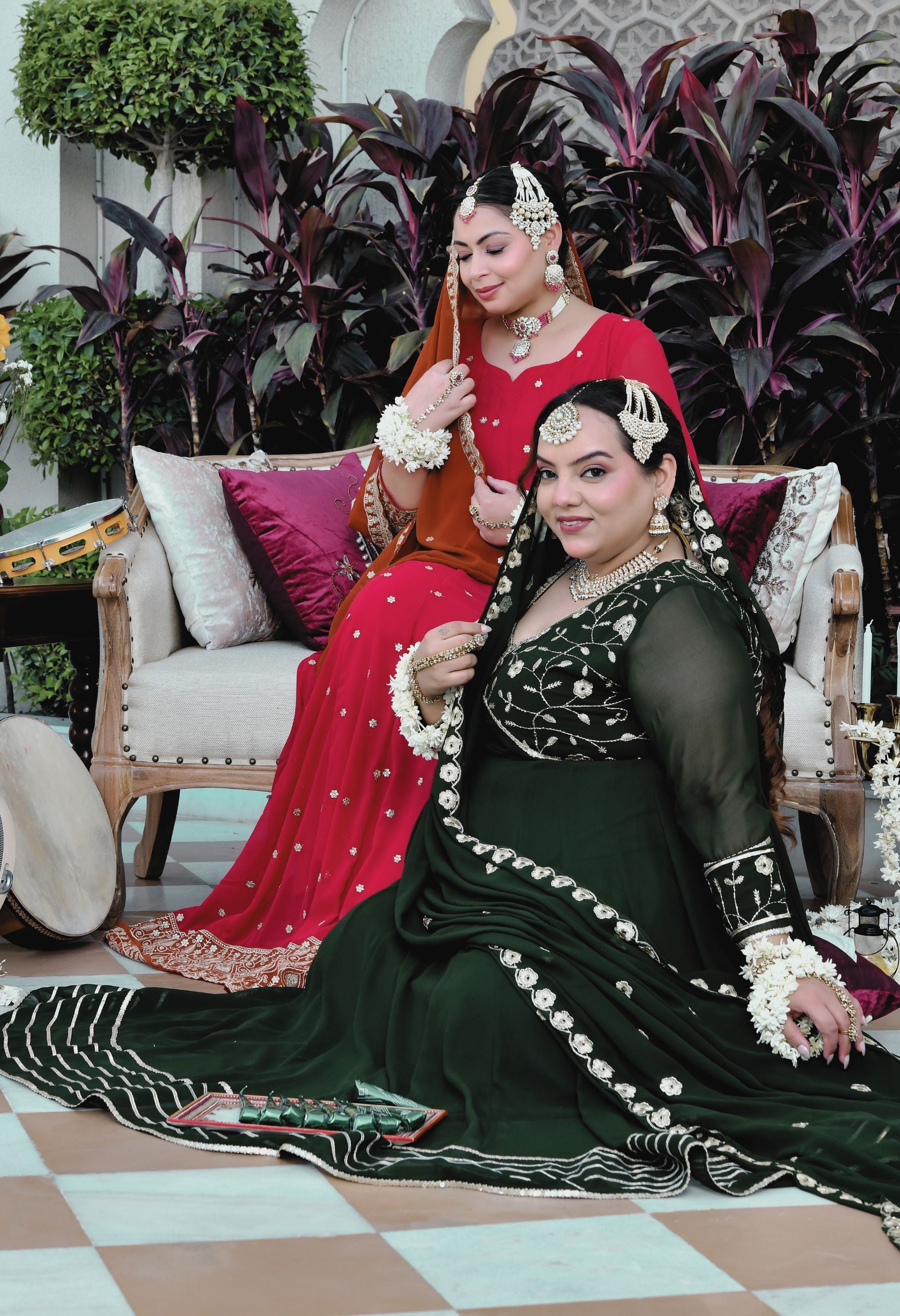 Noor Mahal Embroidered Georgette Anarkali Set With Dupatta