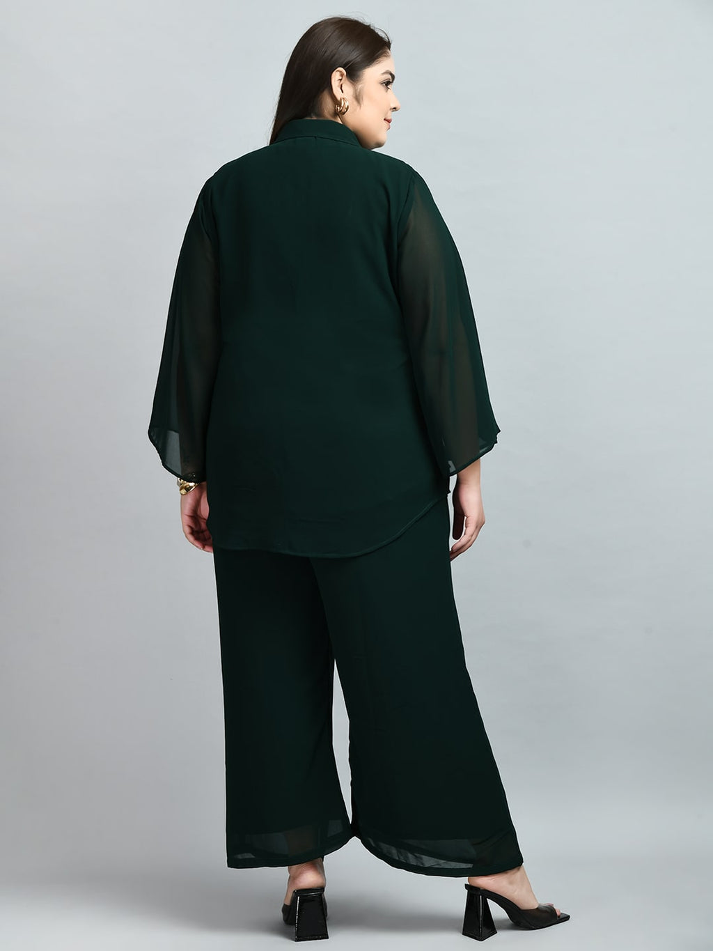 Plus Size Royal  Bottle Green Co-ord Set