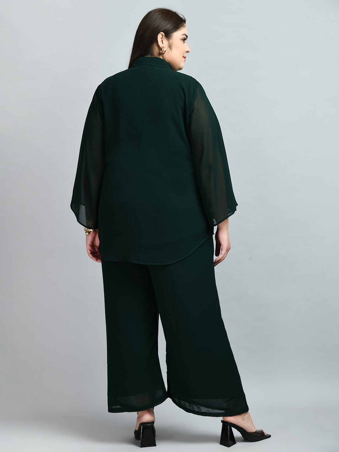 Plus Size Royal  Bottle Green Co-ord Set