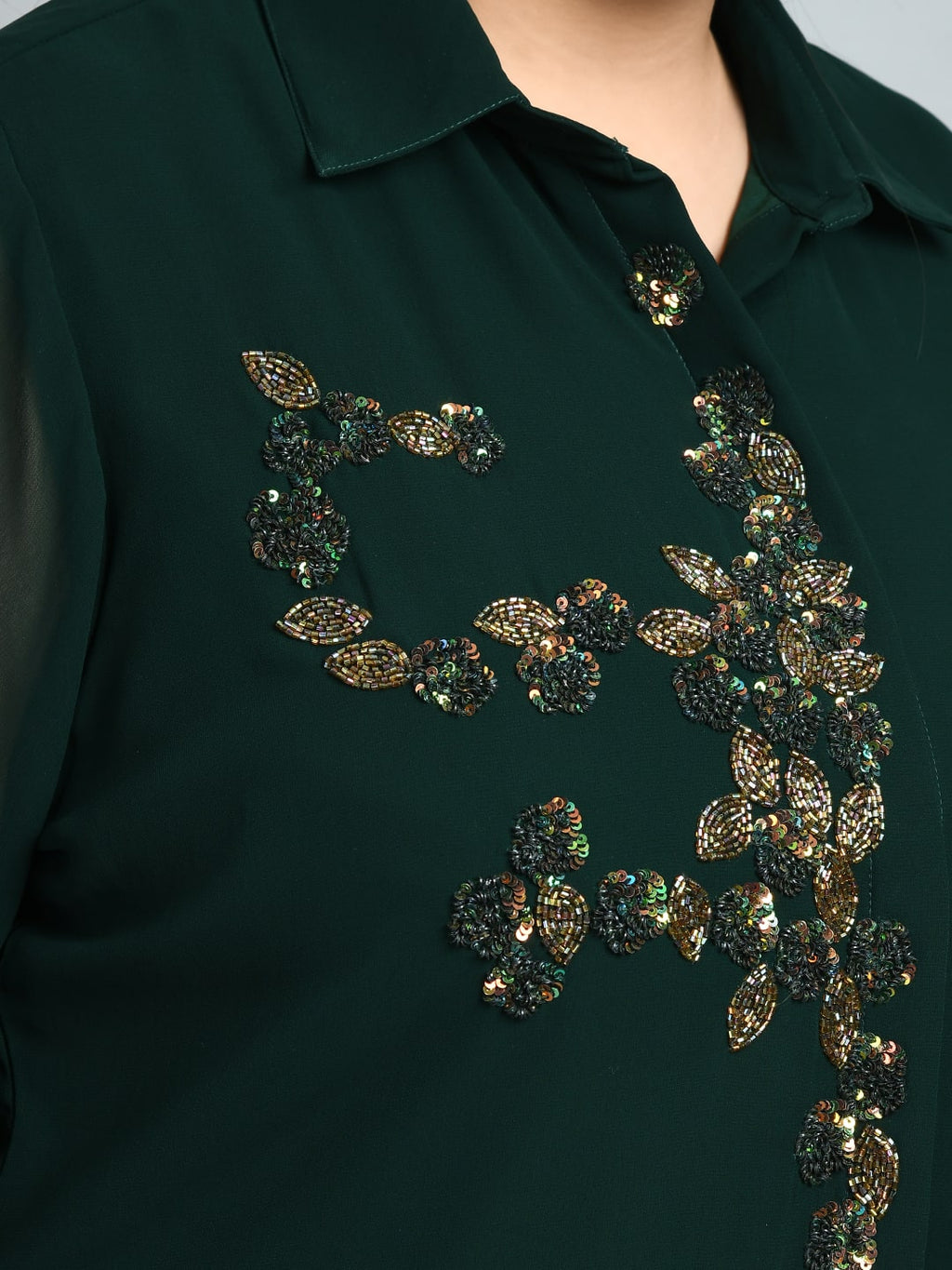 Plus Size Royal  Bottle Green Co-ord Set